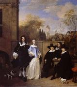 REMBRANDT Harmenszoon van Rijn Portrait of a family in a Garden oil painting picture wholesale